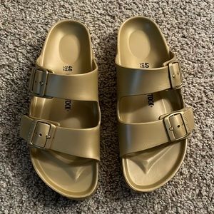 Brand new plastic Birkenstock Gold - size 40